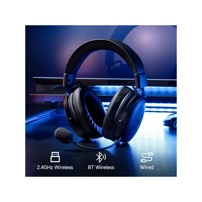 Безжични геймърски слушалки MCHOSE V9 Pro, 53mm, Bluetooth/2.4G, 2000mAh, 15ms Ultra Low Latency - HW-V9-5 - 9