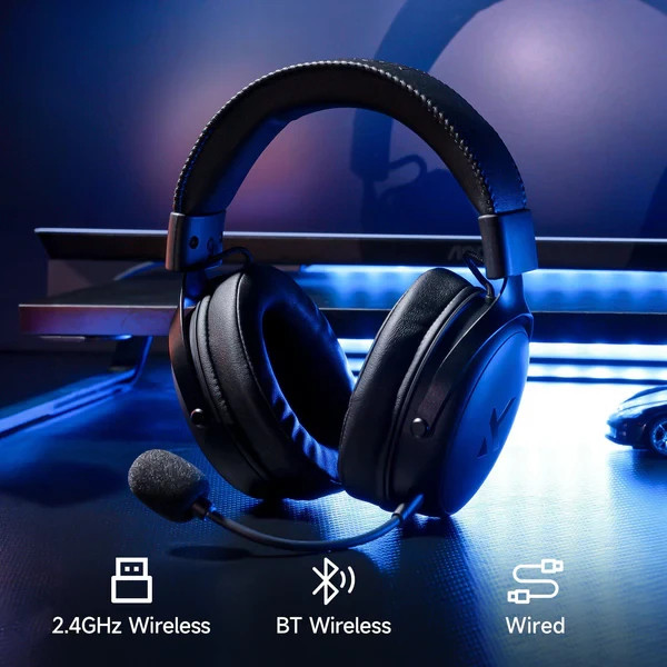 Безжични геймърски слушалки MCHOSE V9 Pro, 53mm, Bluetooth/2.4G, 2000mAh, 15ms Ultra Low Latency - HW-V9-5 - 9
