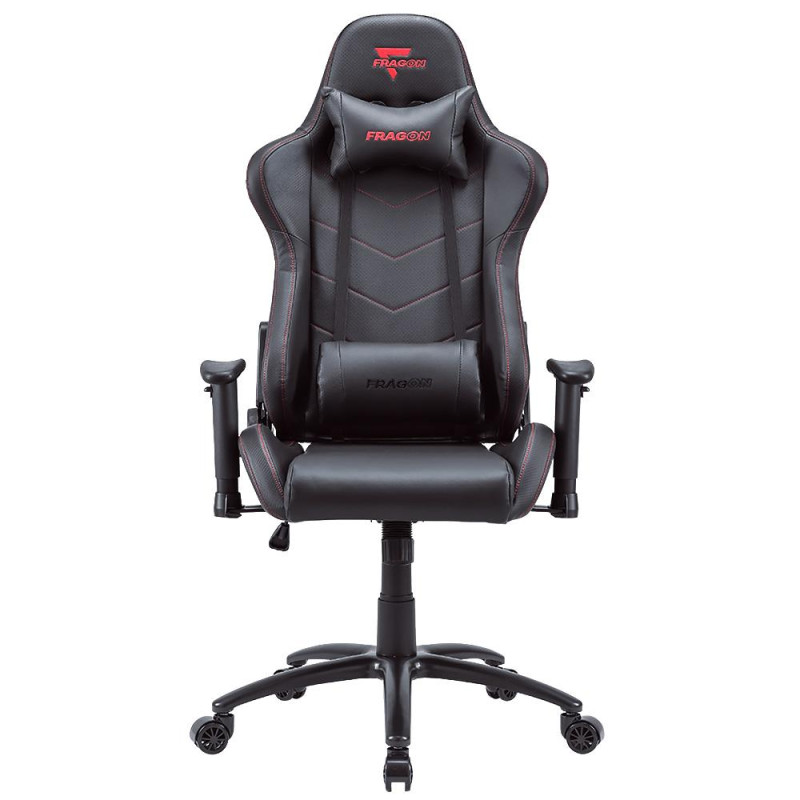 Геймърски стол FragON 2X Series V2, Черен, Изкуствена кожа, 130 Kg - FRGN_2X_R2_BLACK - 2