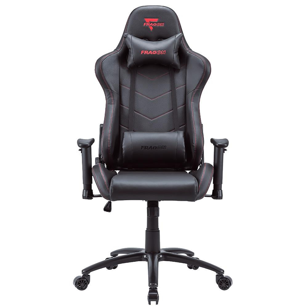 Геймърски стол FragON 2X Series V2, Черен, Изкуствена кожа, 130 Kg - FRGN_2X_R2_BLACK - 2