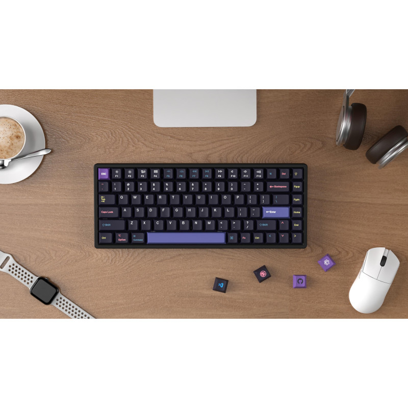 Капачки за механична клавиатура Keychron Cherry Profile, Dye-Sub PBT, Черен - T74 - 2