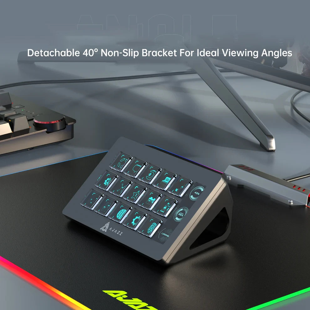 Стрийминг хъб/дек Streaming HUB Ajazz AKP153E, USB-C, 15 програмируеми клавиши - AJ-AKP153E-BK - 8
