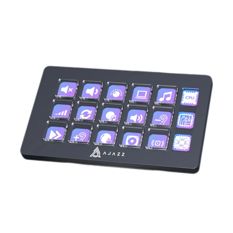 Стрийминг хъб/дек Streaming HUB Ajazz AKP153E, USB-C, 15 програмируеми клавиши - AJ-AKP153E-BK - 13