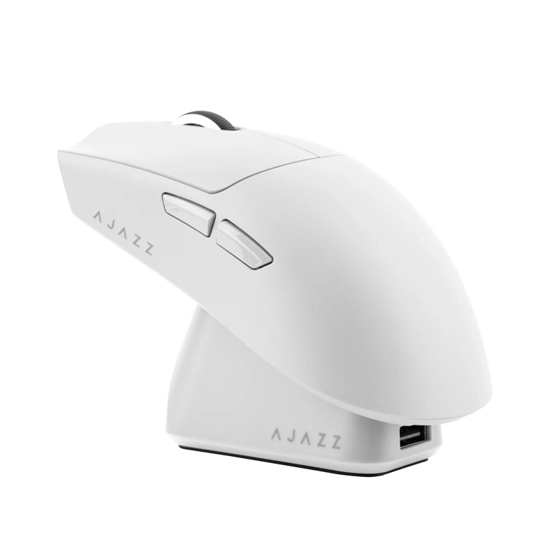 Безжична геймърска мишка Ajazz AJ139P V3 MC, Бяла, PAW3311 сензор, 24000 DPI, 1000Hz - AJ139P-V3-MC-WH - 2