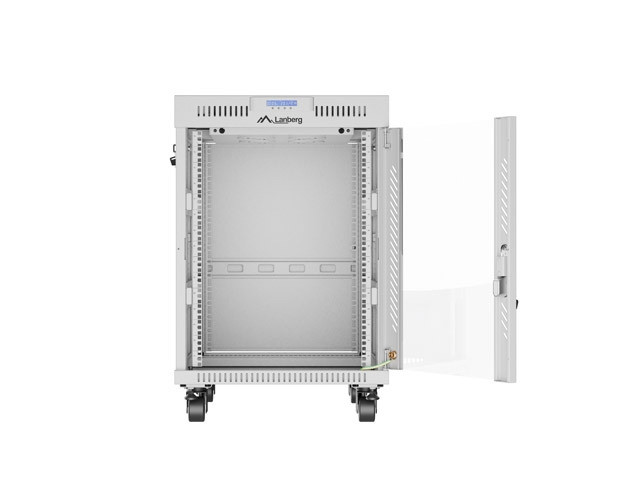 Комуникационен шкаф Lanberg 19" 15U Free Standing 600x800, сив, със стъклена врата - FF01-6815-12SL - 5