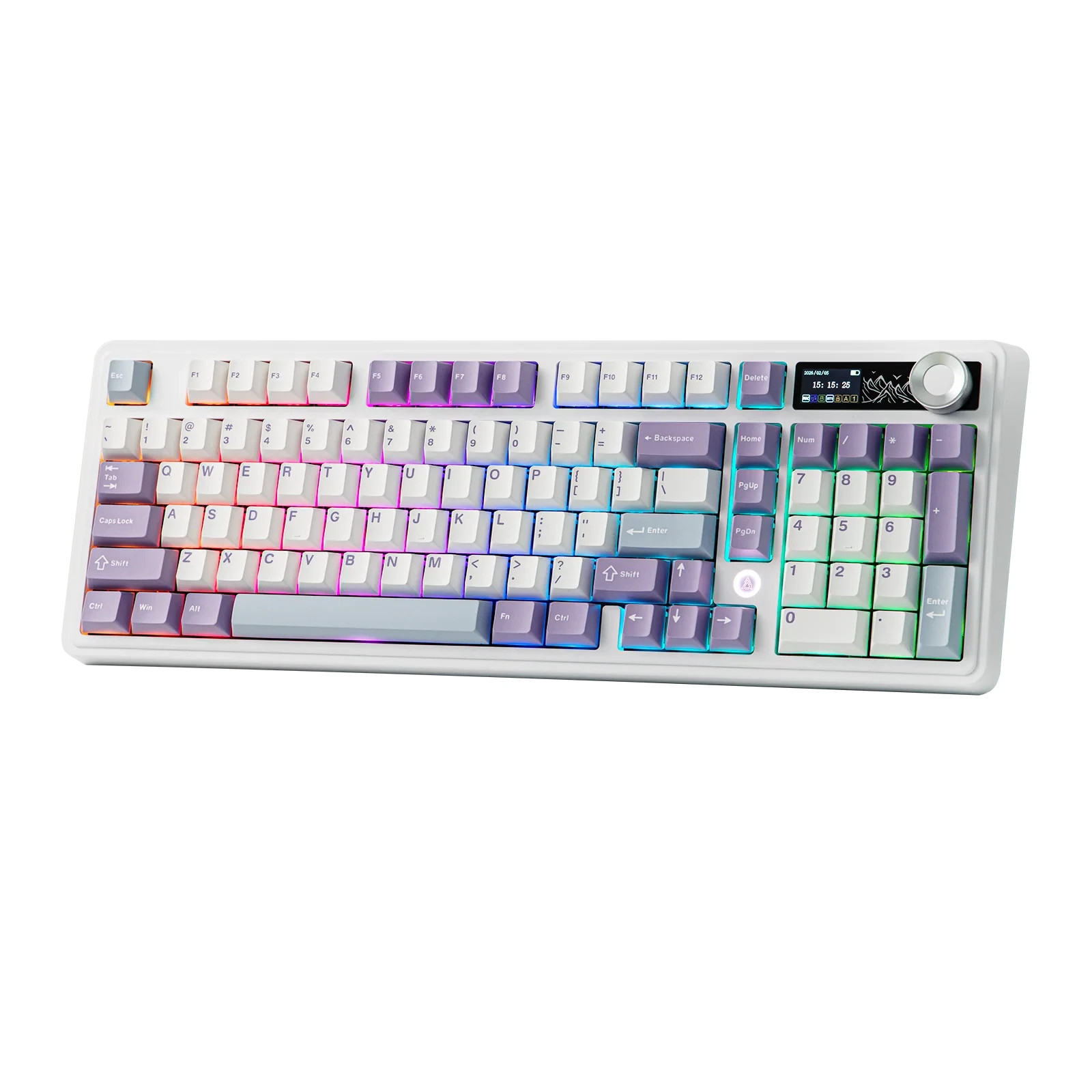 Bluetooth механична геймърска клавиатура Ajazz AK980 V2, 80%, Ajazz Maillard Switch Linear, RGB подсветка - AJ-AK980-V2-MS-PW - 4
