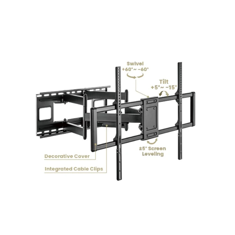 Стенна стойка за телевизор Gembird WM-120ST-01, 60"-120", 120 kg - WM-120ST-01 - 6