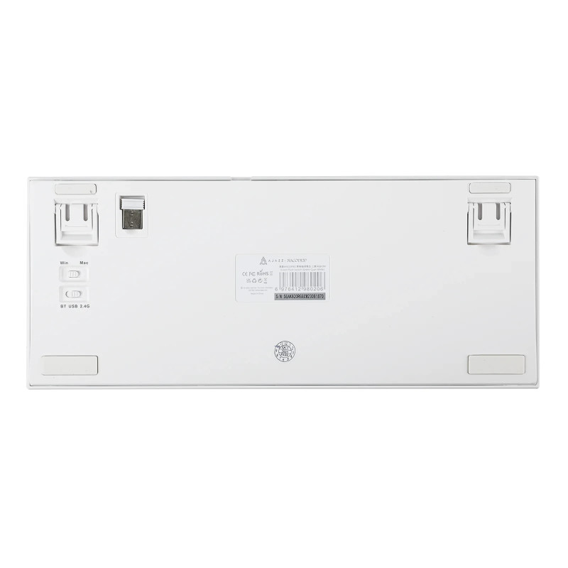 Bluetooth механична геймърска клавиатура Ajazz AK820 PRO, 75% компактен дизайн, Ajazz Gift Switch Linear, RGB подсветка, 87 клавиши, PBT капачки - AJ-AK820-PRO-PWB-GS - 6