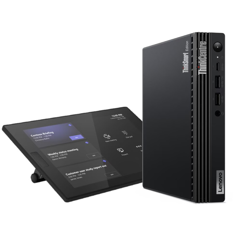 Компютър Lenovo ThinkSmart Tiny Kit, 10.1" WXGA (1280x800), Intel Core i3-13100T, Intel UHD Graphics, 16GB DDR4-3200, 256GB SSD, Windows 11 IoT Enterprise for Collaboration - 12XH0008BL - 1