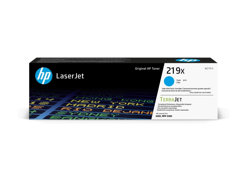 Оригинална тонер касета HP 219X, Cyan, Approx. 2 500 pages @ 5% average coverage - W2191X - 1