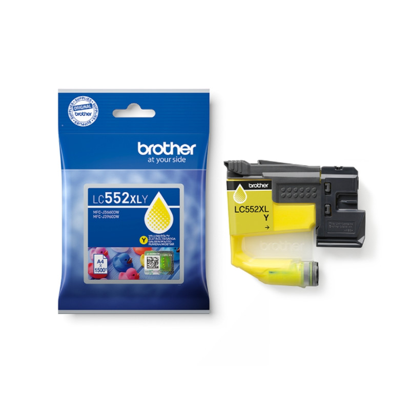 Оригинална мастилена касета Brother LC-552 XL, Yellow, 1500 страници - LC552XLY - 1