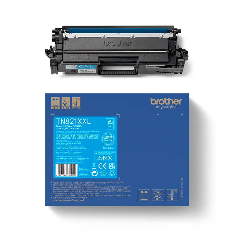 Тонер касета Brother TN-821XXLC, Cyan, до 12 000 страници - TN821XXLC - 3