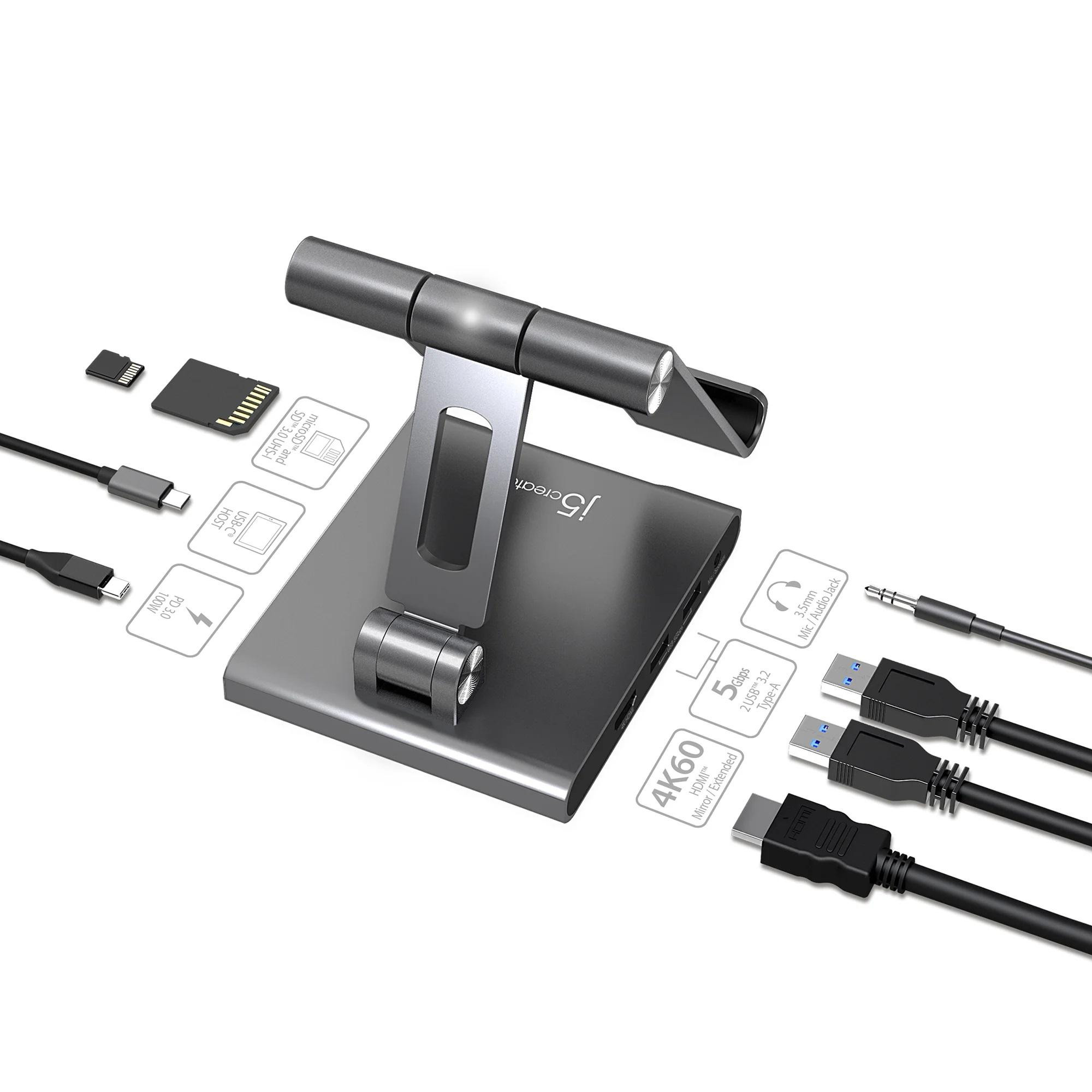 Докинг станция j5create JTS224, HDMI/SD/MicroSD/USB-C/3.5mm jack - 2