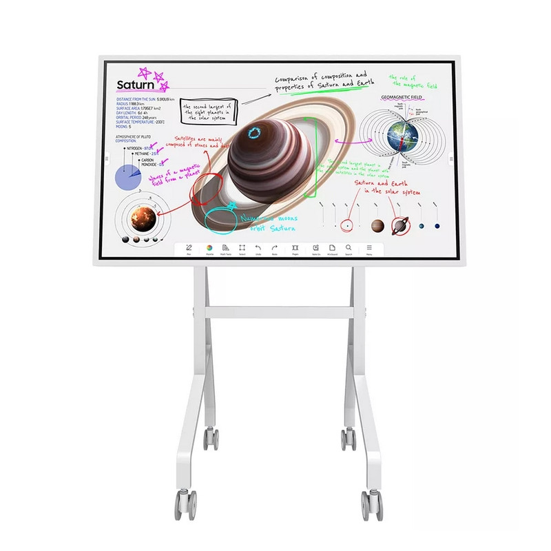 Стойка Neomounts Move Go Flip, 55"-65" (139.7-165.1 cm), Ротационна, Регулируема височина 127-142.6 cm, Максимално натоварване 50 кг - FL50-515WH1 - 4