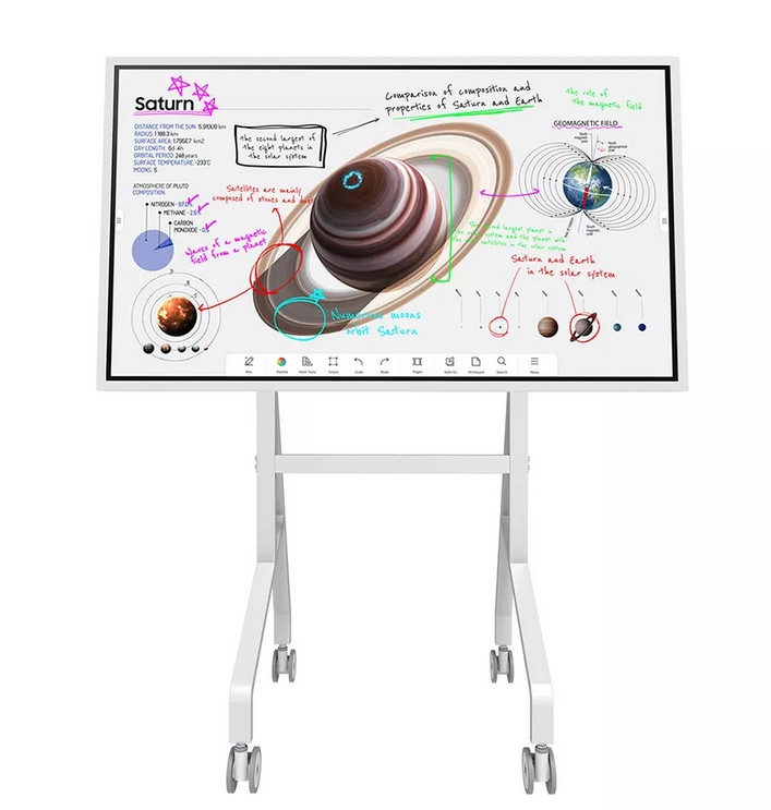 Стойка Neomounts Move Go Flip, 55"-65" (139.7-165.1 cm), Ротационна, Регулируема височина 127-142.6 cm, Максимално натоварване 50 кг - FL50-515WH1 - 4