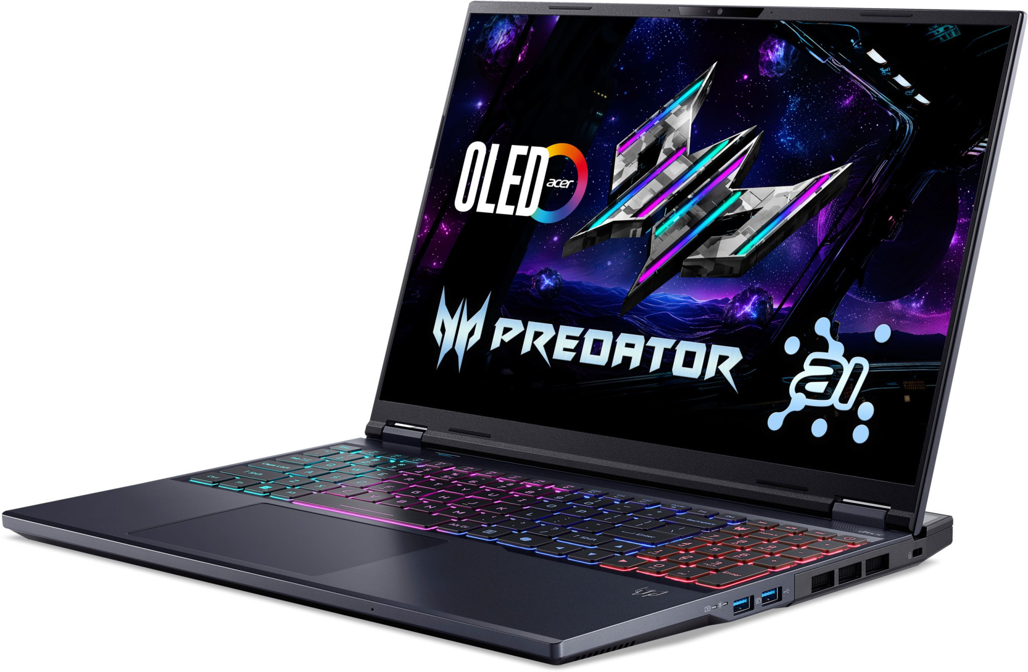 Лаптоп ACER Predator Helios Neo 16 AI PHN16-73-75H7, 16" WQXGA 180Hz, Intel Core Ultra 7 255HX, RTX 5060 8GB, 64GB DDR5, 1TB SSD, Windows 11 Pro - NH.QVQEX.001 - 3