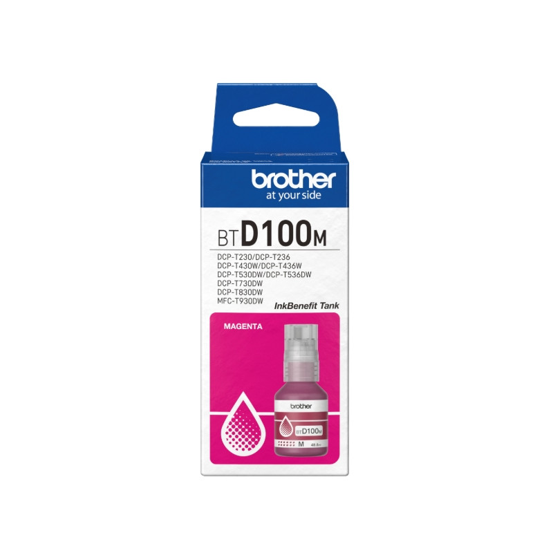 Консуматив Brother BT-D100M, Magenta, 48.8ml, 5000 страници - BTD100M - 2