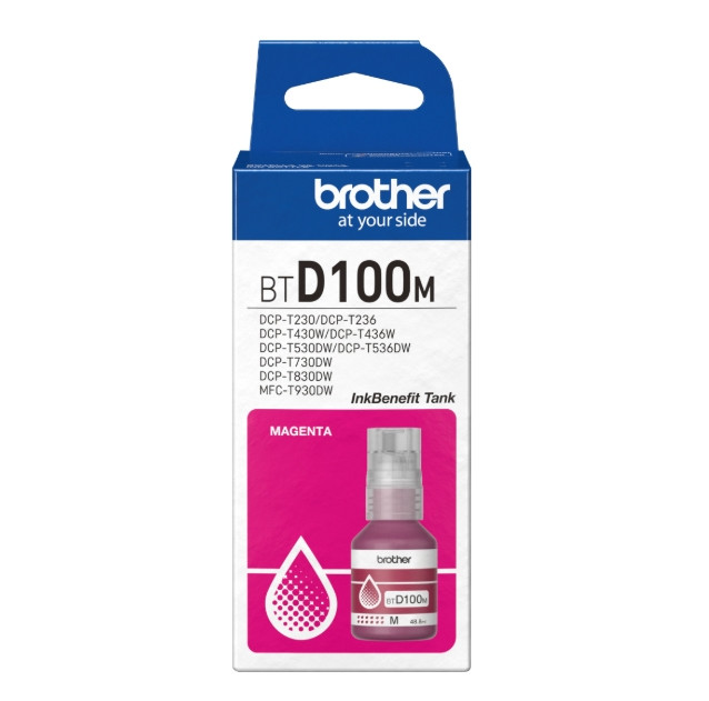Консуматив Brother BT-D100M, Magenta, 48.8ml, 5000 страници - BTD100M - 2