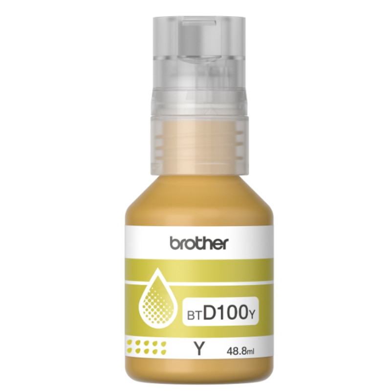 Консуматив Brother BT-D100Y, жълто мастило, 48.8 ml, 5000 страници - BTD100Y - 1