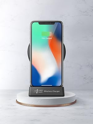 Безжично зарядно устройство HITACHI-LG HLW-TNMP7, 15W Fast Charging, Бяло/Черно - AEUG0B1 - 5
