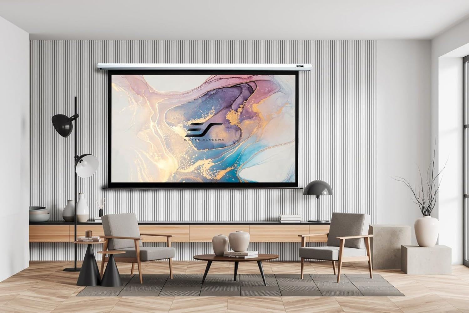 Професионален прожекционен екран Elite Electric110XH, 110" (16:9) White - 2