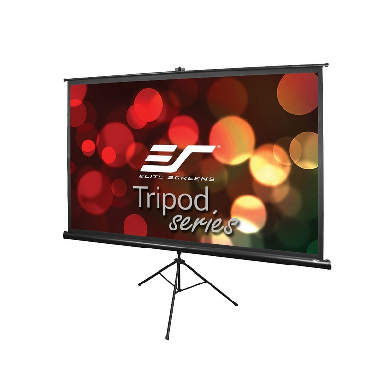 Екран на стойка трипод Elite T120UWH, 120" (16:9) 266.7 x 150.1 cm, 16:9, височина 330/ 214 см., черна стойка, MaxWhite - 1