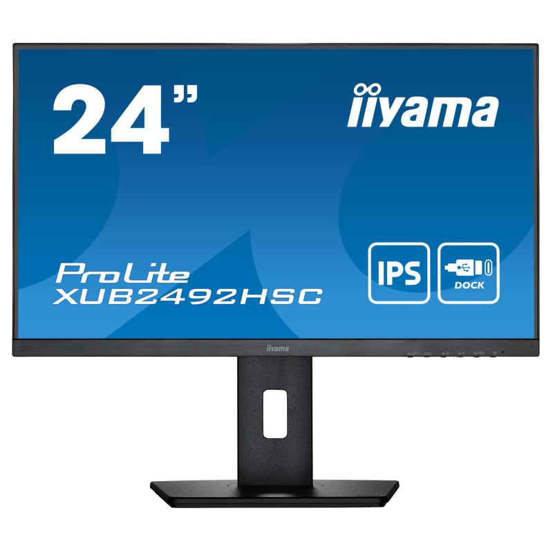 Монитор IIYAMA XUB2492HSC-B5, 24" Full HD IPS, 75Hz,  ергономична стойка с регулиране на височина - 1