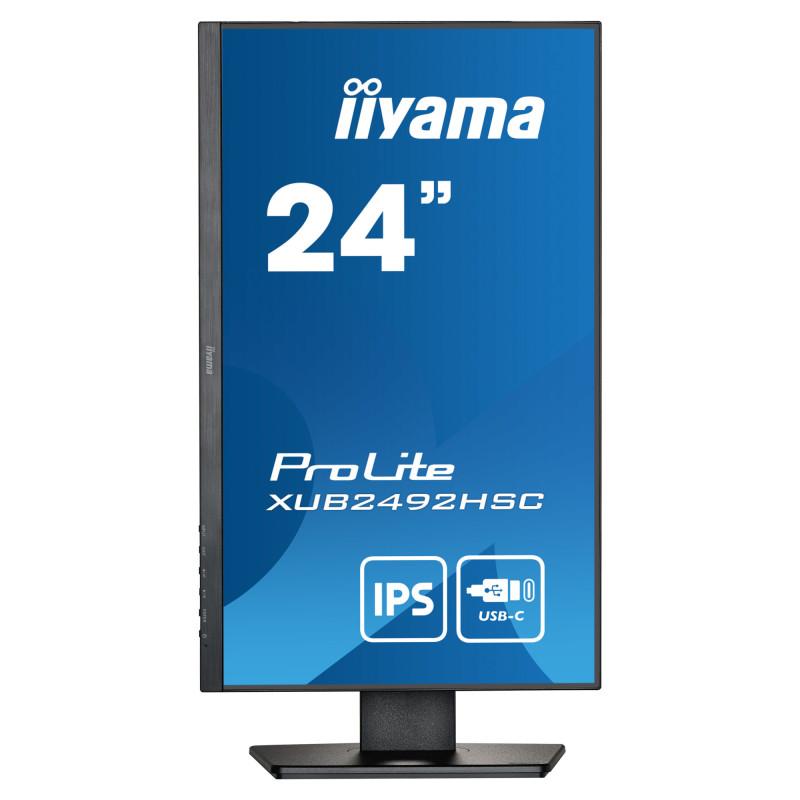 Монитор IIYAMA XUB2492HSC-B5, 24" Full HD IPS, 75Hz,  ергономична стойка с регулиране на височина - 4