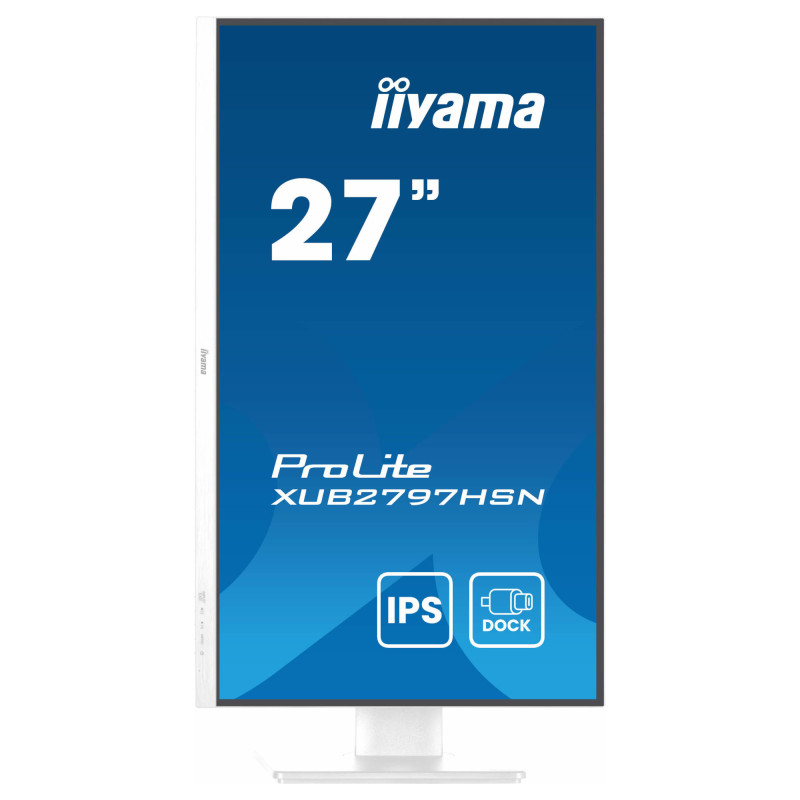 Монитор IIYAMA XUB2797HSN-W2, 27" Full HD IPS, 100Hz, USB-C Docking станция с Power Delivery 65W и ергономична стойка - 2