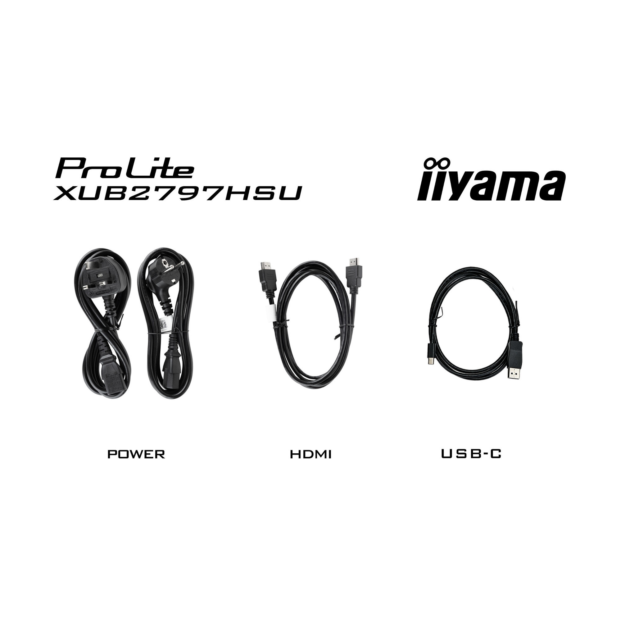 Монитор IIYAMA XUB2797HSU-W2, 27" Full HD IPS, 100Hz, 1ms и ергономична стойка с регулиране на височина, наклон, въртене - 11