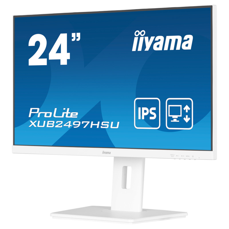 Монитор IIYAMA XUB2497HSU-W2, 23.8" Full HD IPS, 100Hz, 1ms, колонки, Adaptive Sync, Blue Light Reducer, i-Style Colour - 4