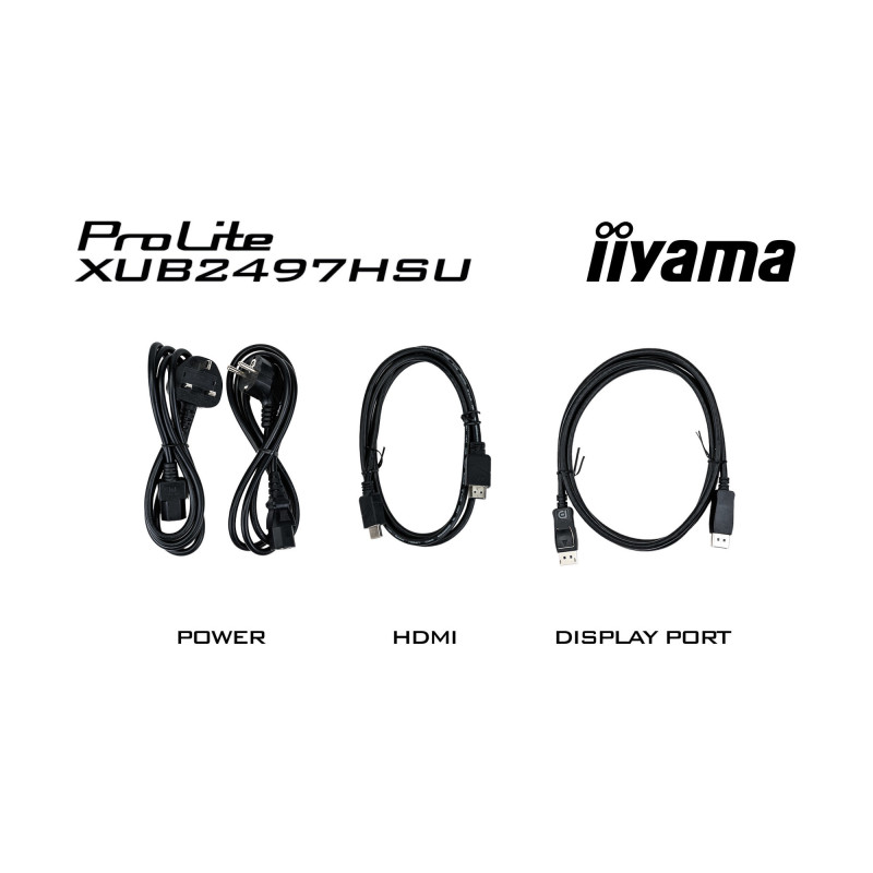 Монитор IIYAMA XUB2497HSU-W2, 23.8" Full HD IPS, 100Hz, 1ms, колонки, Adaptive Sync, Blue Light Reducer, i-Style Colour - 12