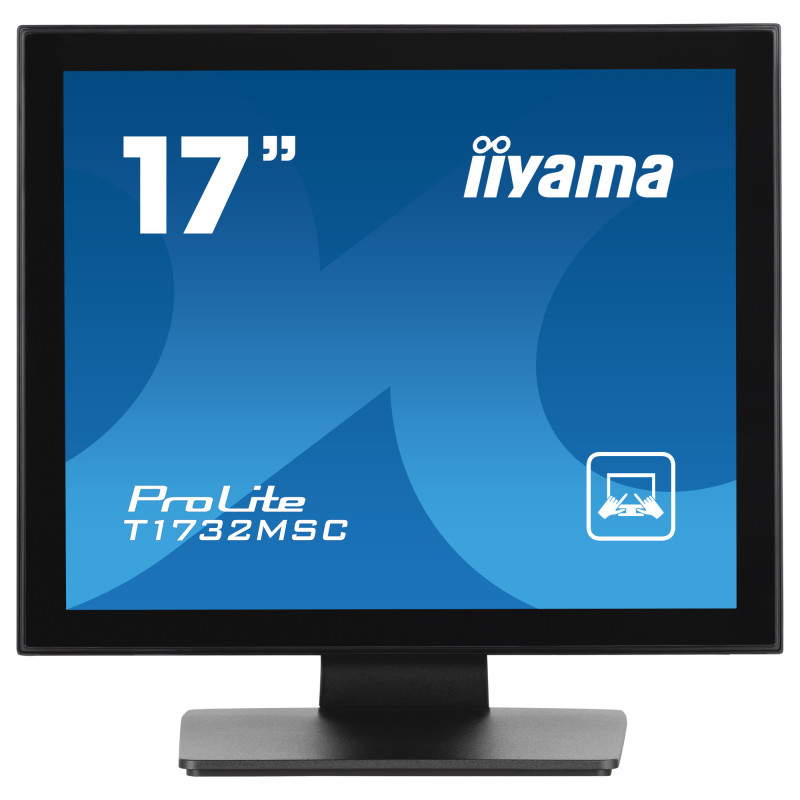 Монитор IIYAMA T1732MSC-B1SAG, 17" XGA TN Тъчскрийн, защита IP54 - 1