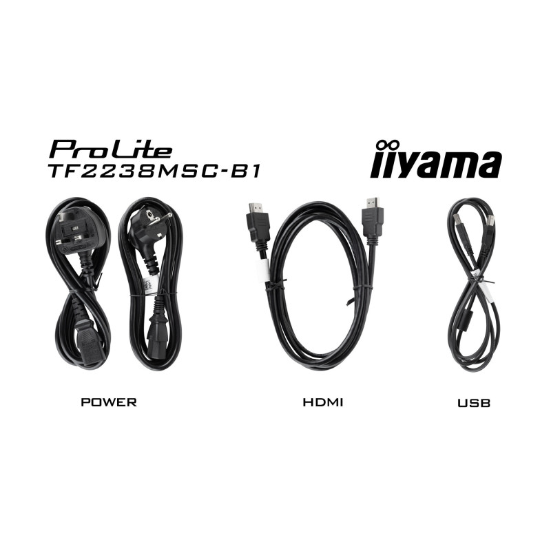 Монитор IIYAMA TF2238MSC-B1, 21.5" Full HD IPS Touchscreen, 10-точков PCAP сензор - 13