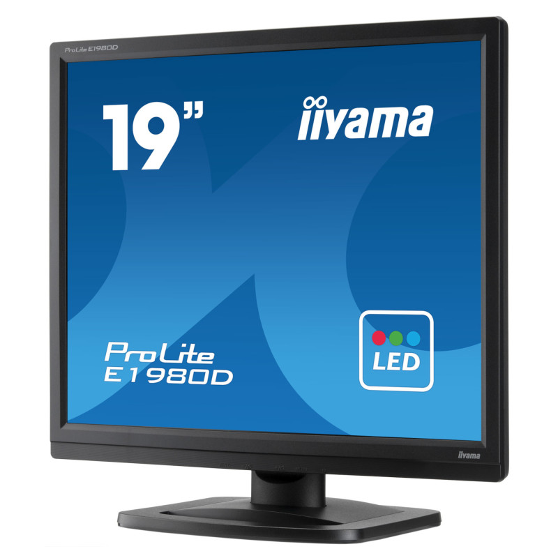 Монитор IIYAMA E1980D-B1, 19" SXGA TN LED, 5:4, VGA и DVI портове - 2