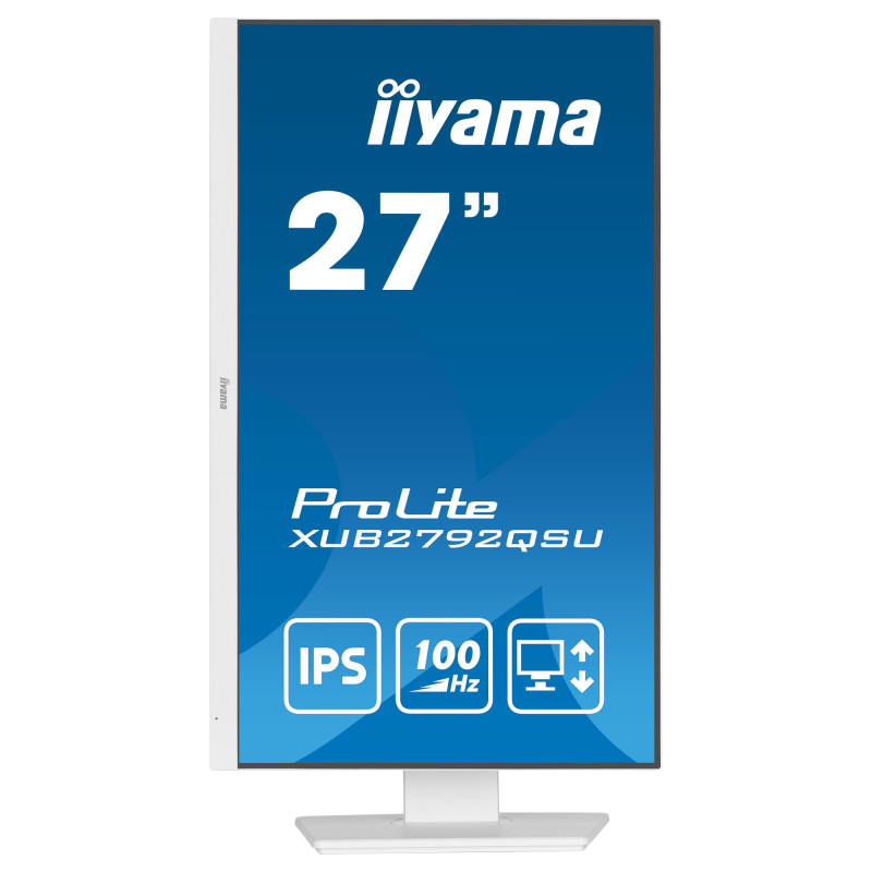 Монитор IIYAMA XUB2792QSU-W6, 27" 2K IPS,100 Hz, HDMI, DP, USB-HUB - 2