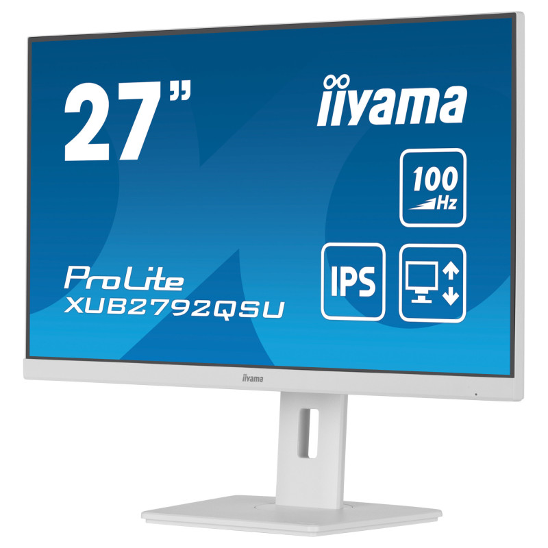 Монитор IIYAMA XUB2792QSU-W6, 27" 2K IPS,100 Hz, HDMI, DP, USB-HUB - 4