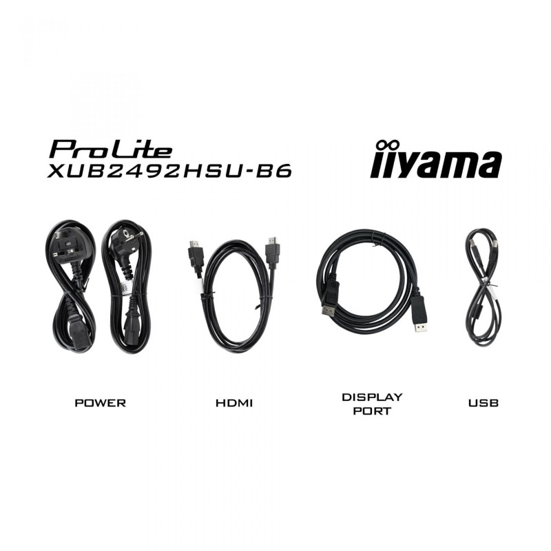 Монитор IIYAMA XUB2492HSU-B6, 23.8" Full HD IPS, 100Hz, 0.4ms, 99% sRGB, 4x USB 3.2 - 11