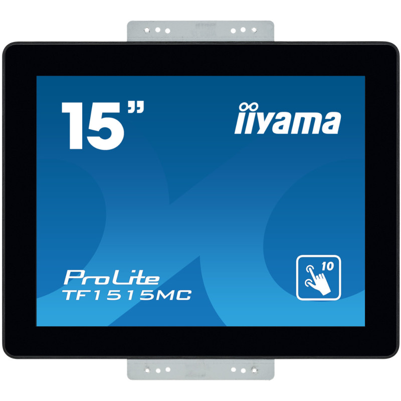 Монитор IIYAMA TF1515MC-B2, 15" XGA TN Capacitive Touch, IP65, open-frame дизайн за вграждане, VGA/HDMI/DisplayPort  - 1