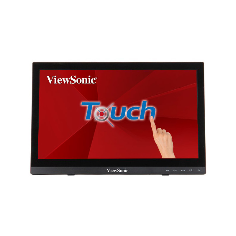 Монитор ViewSonic TD1630-3, 15.6" HD TN Тъчскрийн, 1366x768 ,10 points touch, 12ms, 220 cd/m2, 500:1, VGA, HDMI, USB, speakers - 1