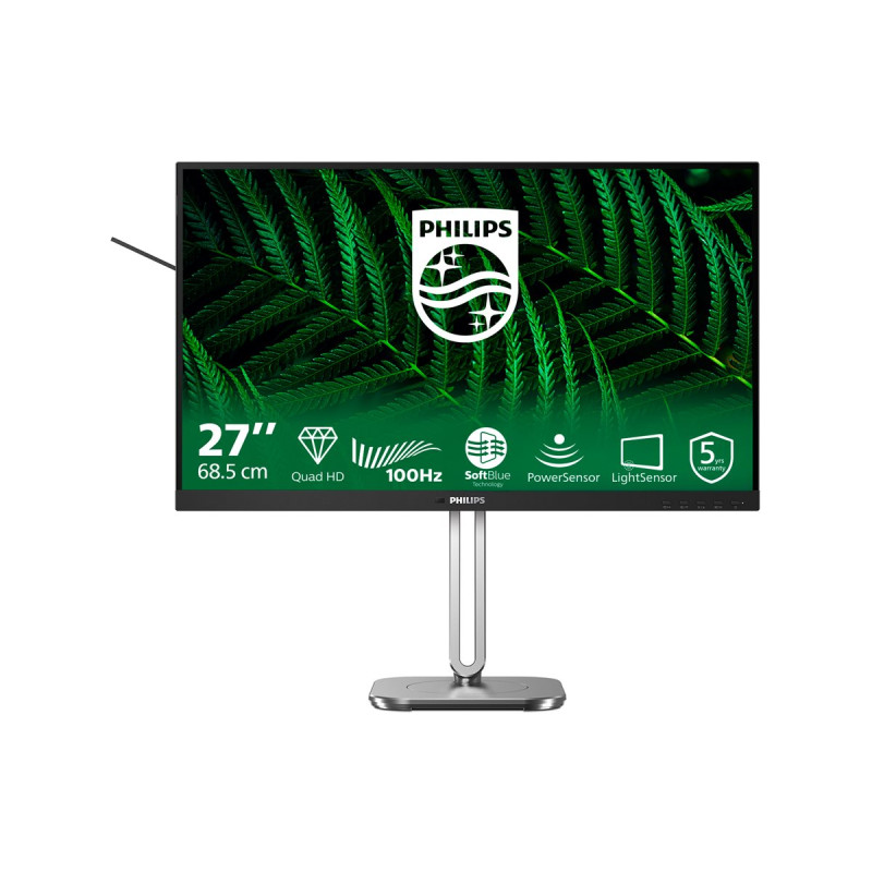 Монитор Philips 27B2G5500, 27" QHD IPS 100Hz, 108% sRGB, 94% NTSC, LowBlue режим - 27B2G5500/00 - 1