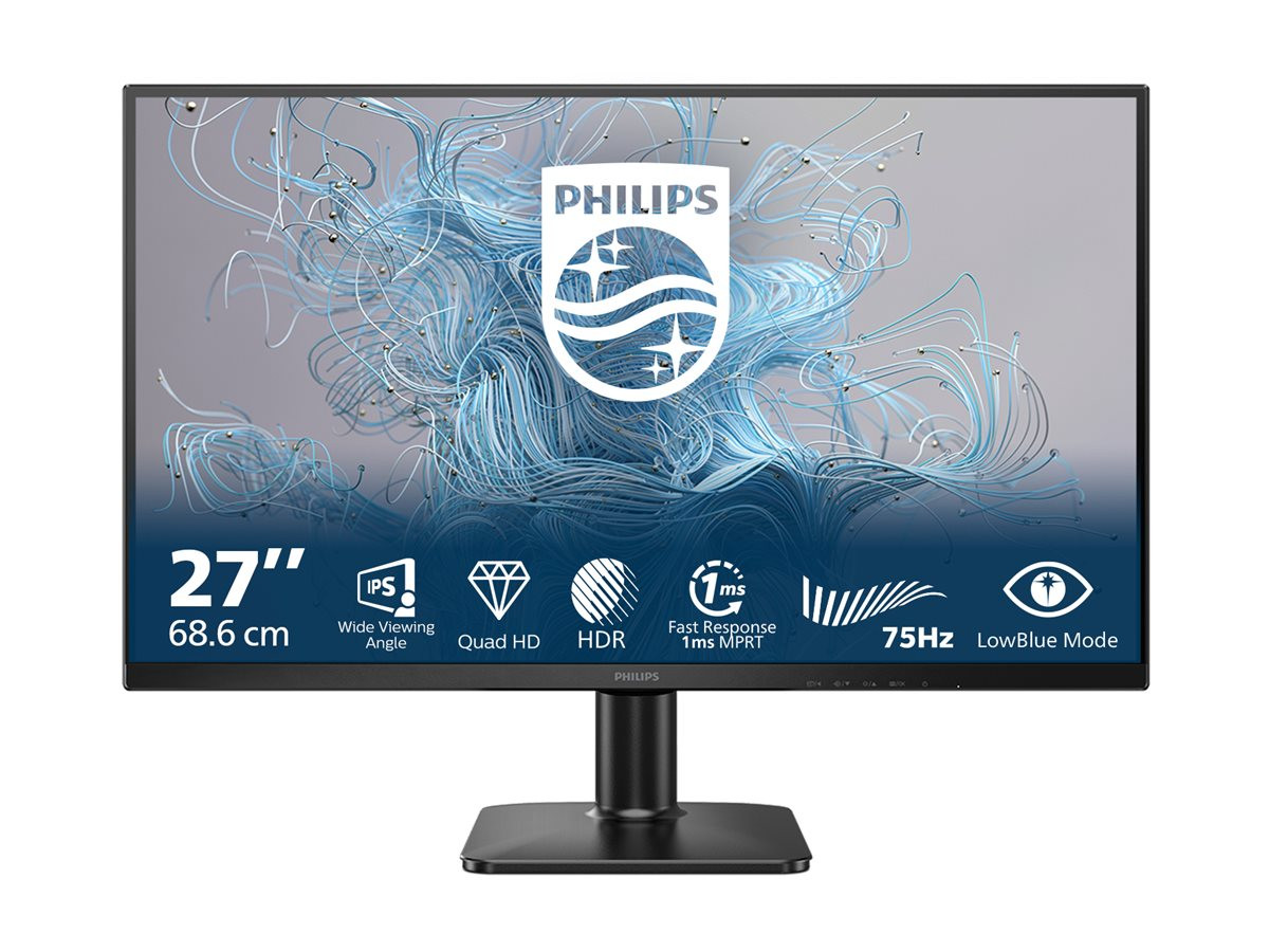 Монитор Philips 27E2N1500L, 27" QHD 2560x1440 IPS, 75Hz, Adaptive-Sync, LowBlue Mode - 27E2N1500L/00 - 1