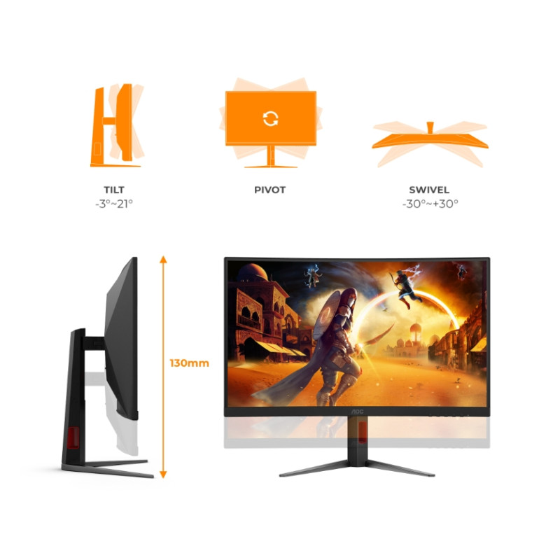 Монитор AOC C27G4Z2, 27" Curved VA 1920x1080 260Hz - 2