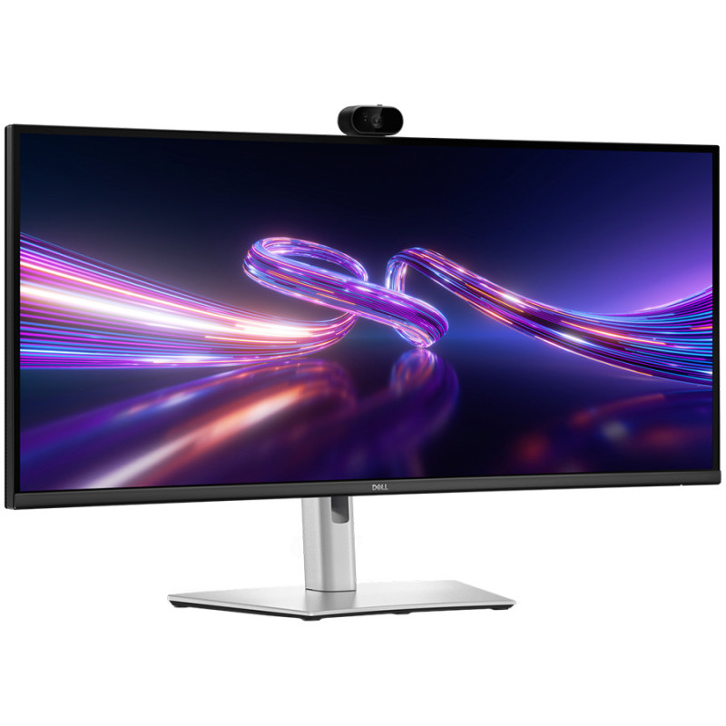 Монитор DELL P3426WEV, 34" WQHD IPS Curved 3440x1440, вградена камера, RJ-45 порт и USB-C с Power Delivery - 1