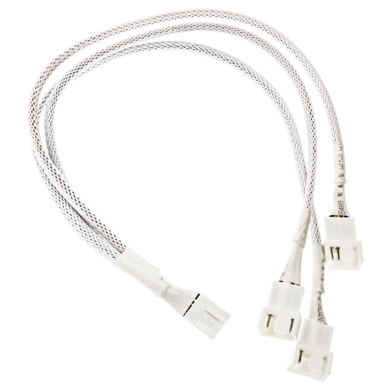 Кабел Kolink PWM 1-3 Сплитер, 350 мм, Оплетен, Бял - ZUAD-1632 - 2