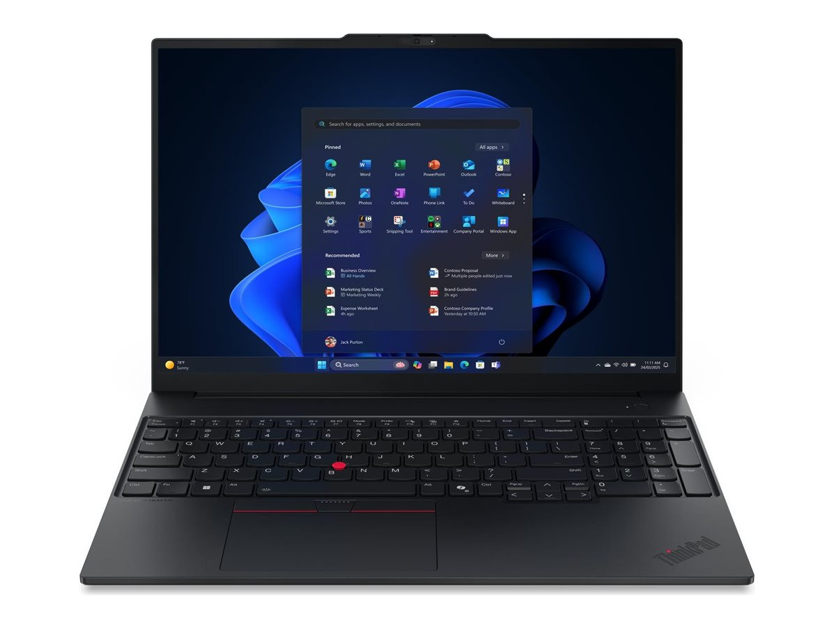Лаптоп LENOVO ThinkPad E16 G3, 16" WQXGA 120Hz, Intel Core Ultra 5 135H, 32GB DDR5, 1TB SSD, DOS - 21SR009TBM - 1