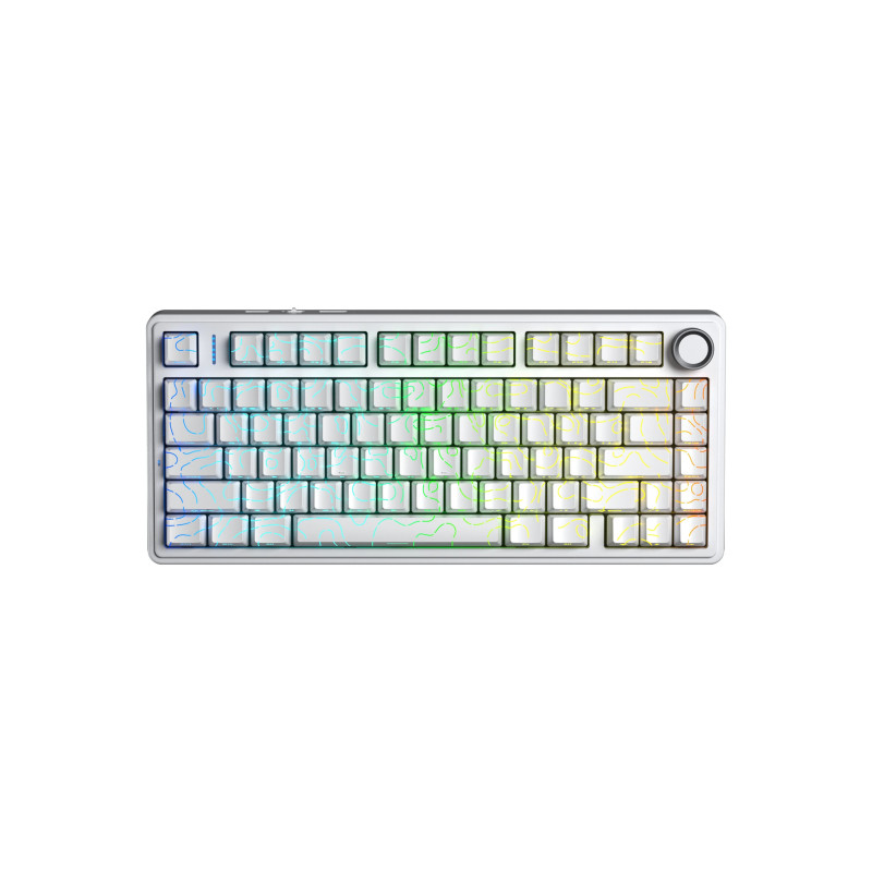 Bluetooth механична геймърска клавиатура Aula F75HE, 75%, Magnetic Black King Linear, RGB, Алуминиум - F75HE-BKS-WH - 1