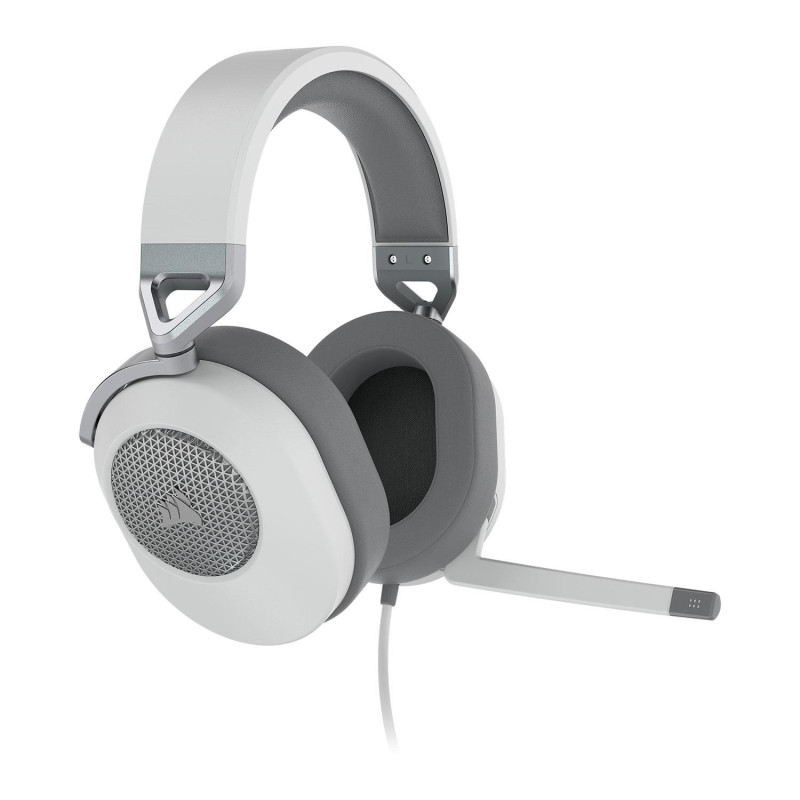 Геймърски слушалки Corsair HS65, 50mm, 32Ω, с микрофон, бели - CA-9011271-EU - 1