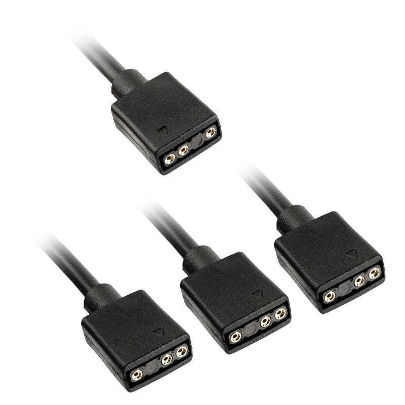 RGB кабел Kolink ARGB 1-3 Сплитер, 300мм, 3-pin конектор - ZUAD-1473 - 1