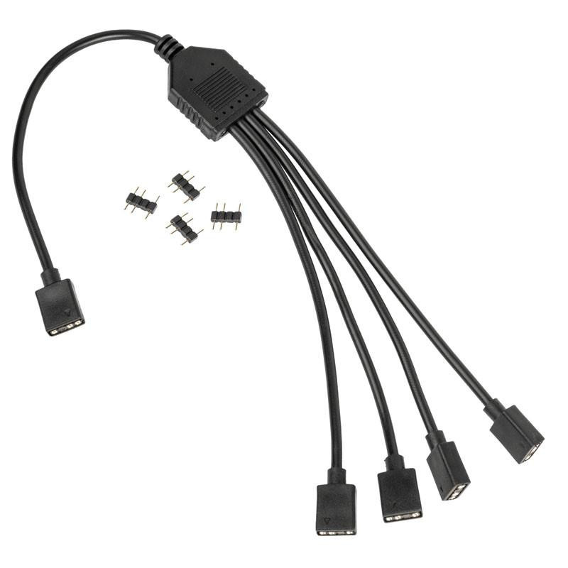 ARGB кабел Kolink 1-4 сплитер, 300mm, 3-pin конектор - ZUAD-1474 - 1